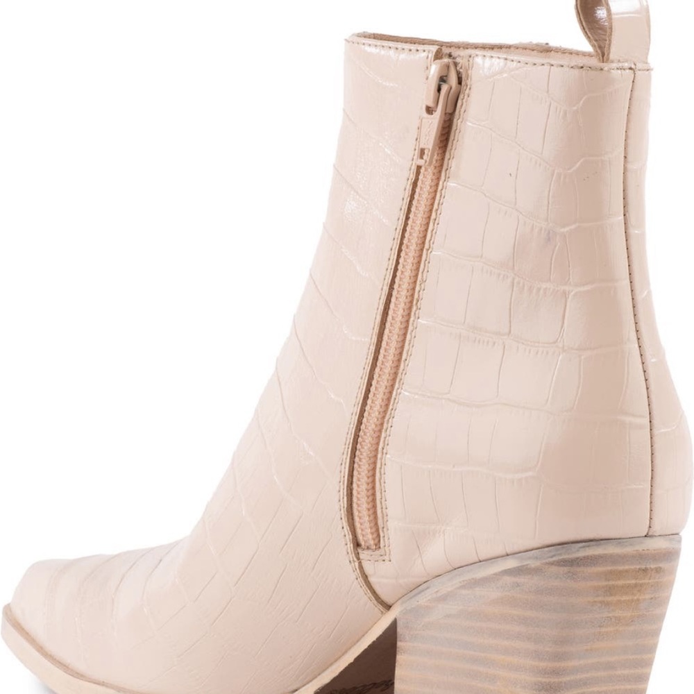 Seychelles leather booties size 10 cream beige boot western booties - Picture 5 of 14